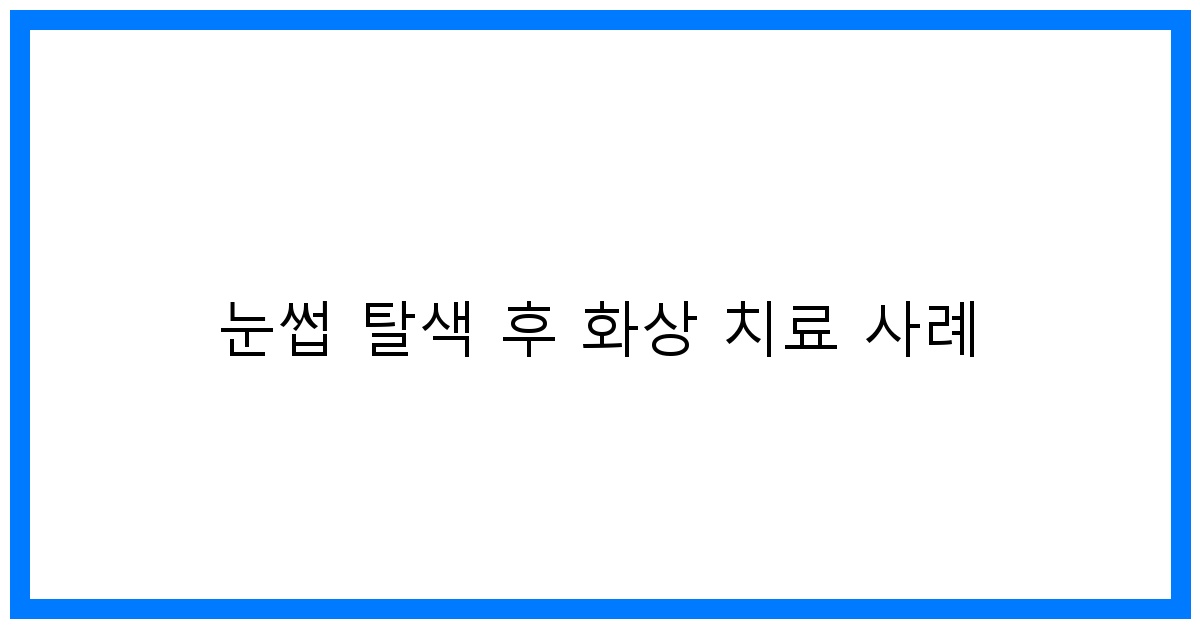 thumbnail 눈썹 탈색 후 화상 치료 사례