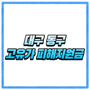 대구 동구 고유가 피해지원금 신청방법, 대상 조회와 지급 기준 바로 확인