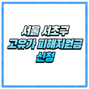 서울 서초구 고유가 피해지원금 신청방법 대상 조회와 지급 기준 바로 확인