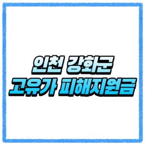 인천 강화군 고유가 피해지원금 신청방법, 대상 조회와 지급 기준 바로 확인