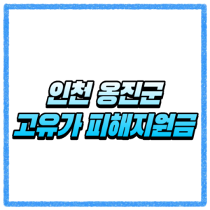 인천 옹진군 고유가 피해지원금 신청방법 대상 조회와 지급 기준 바로 확인